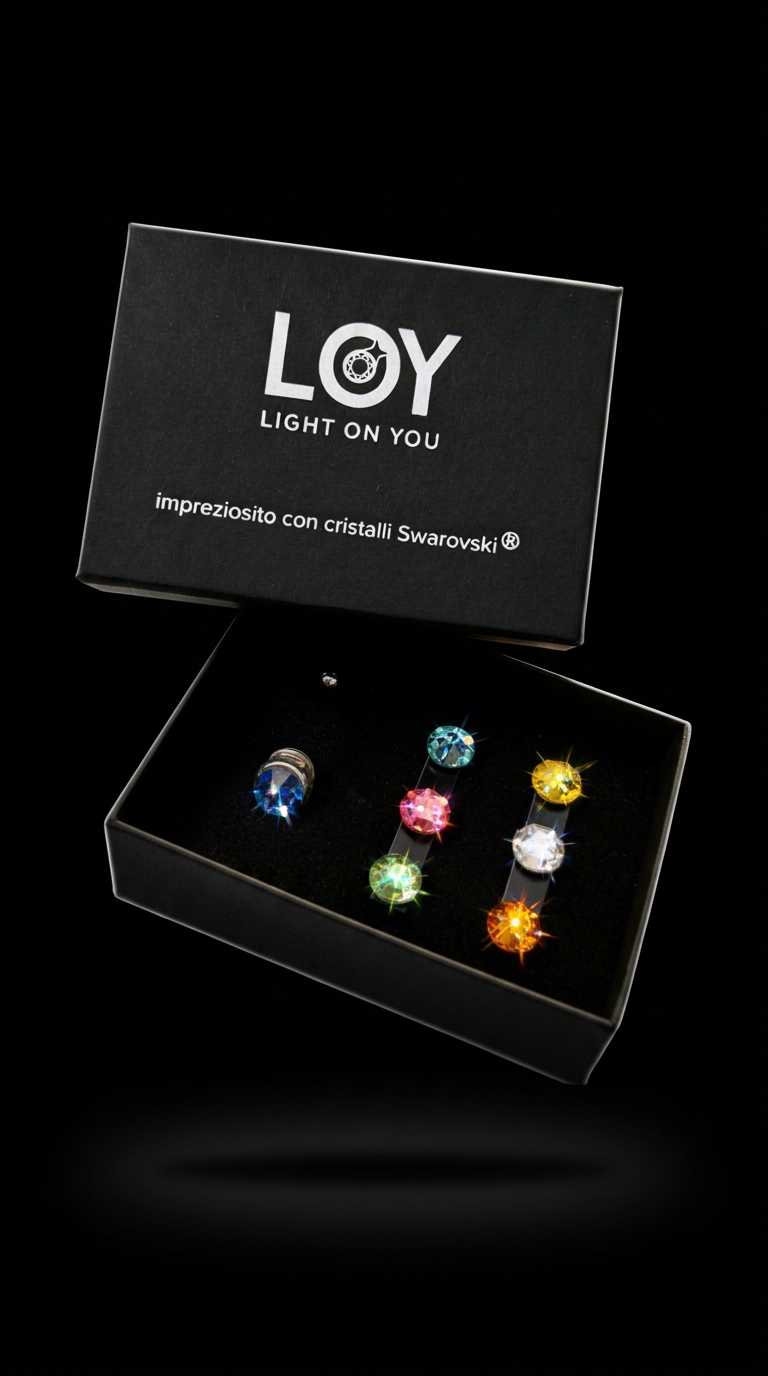 Packaging LOY con cristalli Swarovski
